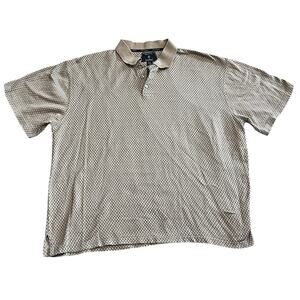 Gary Player Men's XXL 60's 2 PLY Mercerized Cotton Golf Polo Shirt Argyle Tan